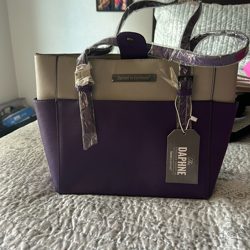 Damsel in defense purple purse